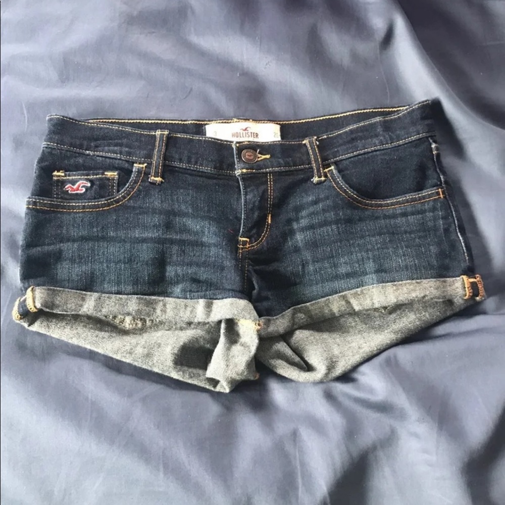 Dark wash jean shorts